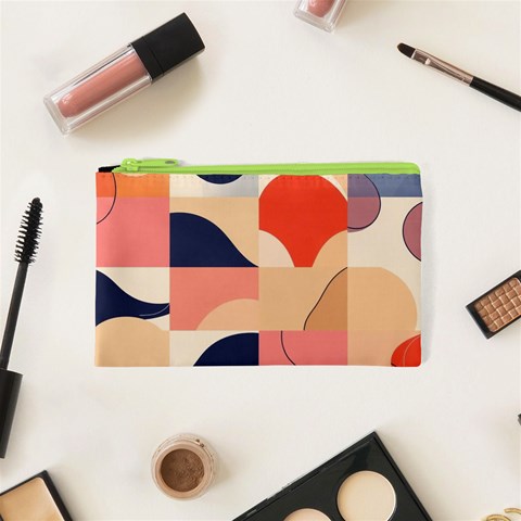 Minimalist Pattern With Simple Lines And Shapes, Creating A Clean And Modern Aesthe Cosmetic Bag (XS) from ArtsNow.com Front