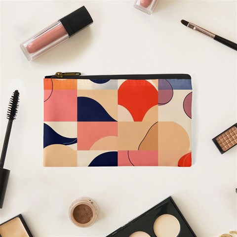 Minimalist Pattern With Simple Lines And Shapes, Creating A Clean And Modern Aesthe Cosmetic Bag (XS) from ArtsNow.com Front