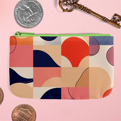 Minimalist Pattern With Simple Lines And Shapes, Creating A Clean And Modern Aesthe Large Coin Purse from ArtsNow.com Front