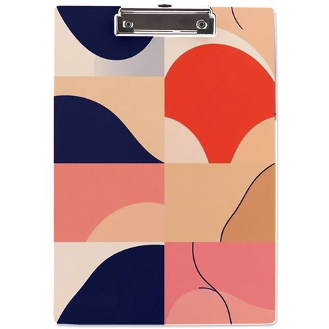 Minimalist Pattern With Simple Lines And Shapes, Creating A Clean And Modern Aesthe A4 Acrylic Clipboard from ArtsNow.com Front