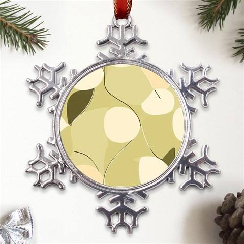 Minimalist Pattern With Simple Lines And Shapes, Creating A Clean And Modern Aesthetic 01 Metal Large Snowflake Ornament from ArtsNow.com Front