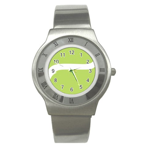 A Minimalist Pattern With Simple Lines And Shapes, Creating A Clean And Modern Aesthetic 02 Stainless Steel Watch from ArtsNow.com Front