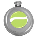 A Minimalist Pattern With Simple Lines And Shapes, Creating A Clean And Modern Aesthetic 02 Round Hip Flask (5 oz)