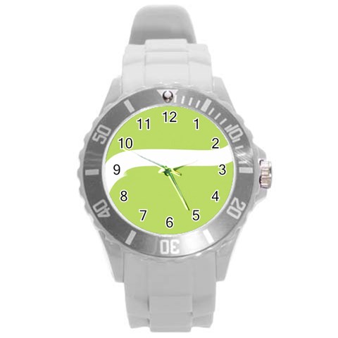 A Minimalist Pattern With Simple Lines And Shapes, Creating A Clean And Modern Aesthetic 02 Round Plastic Sport Watch (L) from ArtsNow.com Front