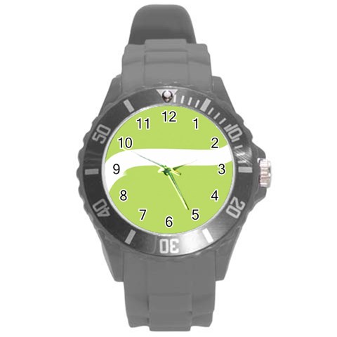 A Minimalist Pattern With Simple Lines And Shapes, Creating A Clean And Modern Aesthetic 02 Round Plastic Sport Watch (L) from ArtsNow.com Front