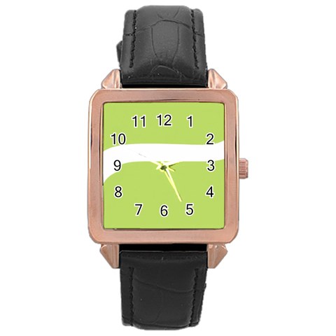 A Minimalist Pattern With Simple Lines And Shapes, Creating A Clean And Modern Aesthetic 02 Rose Gold Leather Watch  from ArtsNow.com Front