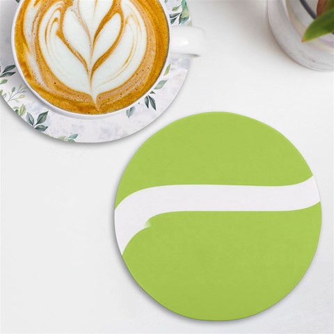 A Minimalist Pattern With Simple Lines And Shapes, Creating A Clean And Modern Aesthetic 02 UV Print Round Tile Coaster from ArtsNow.com Front