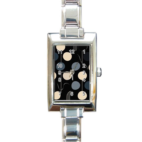 A Minimalist Pattern With Simple Lines And Shapes, Creating A Clean And Modern Aesthetic 03 Rectangle Italian Charm Watch from ArtsNow.com Front