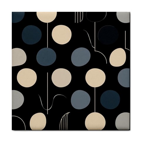 A Minimalist Pattern With Simple Lines And Shapes, Creating A Clean And Modern Aesthetic 03 Tile Coaster from ArtsNow.com Front