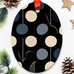 A Minimalist Pattern With Simple Lines And Shapes, Creating A Clean And Modern Aesthetic 03 Ornament (Oval)