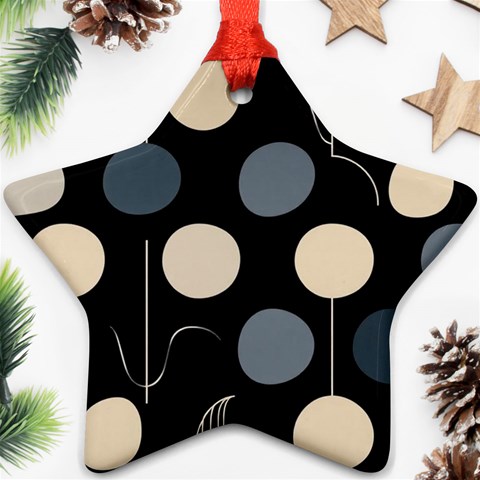 A Minimalist Pattern With Simple Lines And Shapes, Creating A Clean And Modern Aesthetic 03 Ornament (Star) from ArtsNow.com Front