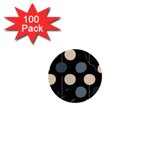 A Minimalist Pattern With Simple Lines And Shapes, Creating A Clean And Modern Aesthetic 03 1  Mini Buttons (100 pack)  from ArtsNow.com Front