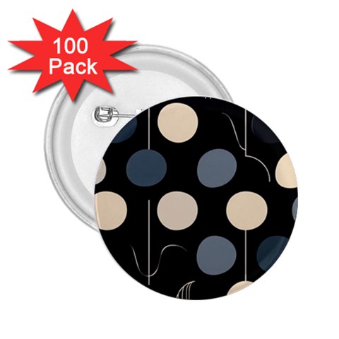 A Minimalist Pattern With Simple Lines And Shapes, Creating A Clean And Modern Aesthetic 03 2.25  Buttons (100 pack)  from ArtsNow.com Front