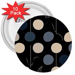 A Minimalist Pattern With Simple Lines And Shapes, Creating A Clean And Modern Aesthetic 03 3  Buttons (10 pack) 