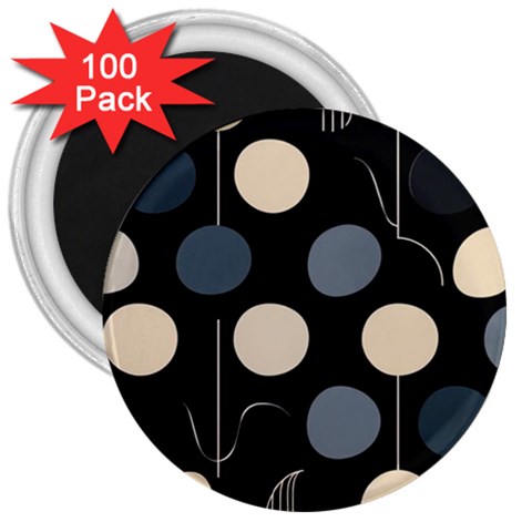 A Minimalist Pattern With Simple Lines And Shapes, Creating A Clean And Modern Aesthetic 03 3  Magnets (100 pack) from ArtsNow.com Front