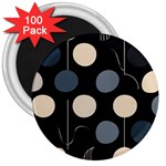 A Minimalist Pattern With Simple Lines And Shapes, Creating A Clean And Modern Aesthetic 03 3  Magnets (100 pack)