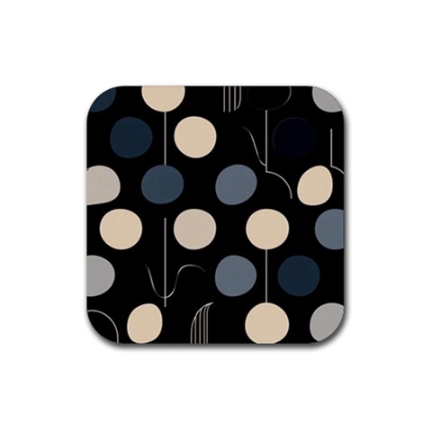 A Minimalist Pattern With Simple Lines And Shapes, Creating A Clean And Modern Aesthetic 03 Rubber Coaster (Square) from ArtsNow.com Front