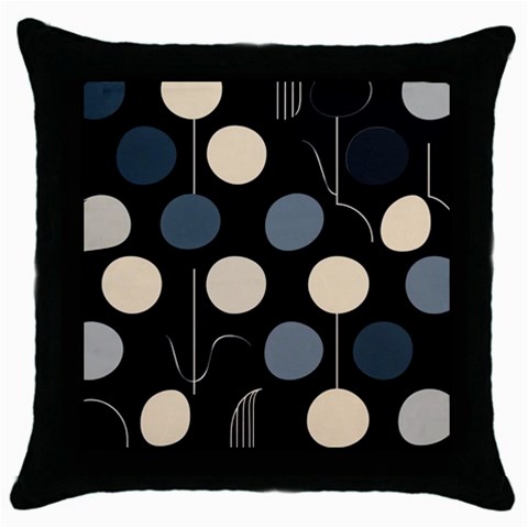 A Minimalist Pattern With Simple Lines And Shapes, Creating A Clean And Modern Aesthetic 03 Throw Pillow Case (Black) from ArtsNow.com Front