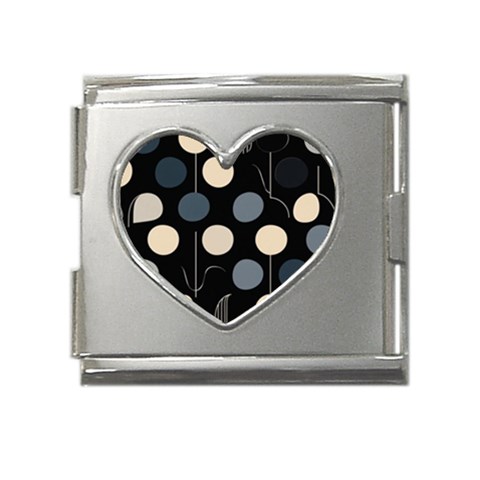 A Minimalist Pattern With Simple Lines And Shapes, Creating A Clean And Modern Aesthetic 03 Mega Link Heart Italian Charm (18mm) from ArtsNow.com Front