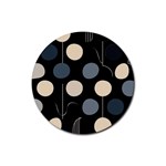 A Minimalist Pattern With Simple Lines And Shapes, Creating A Clean And Modern Aesthetic 03 Rubber Coaster (Round)