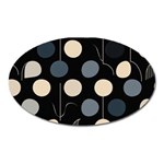 A Minimalist Pattern With Simple Lines And Shapes, Creating A Clean And Modern Aesthetic 03 Oval Magnet