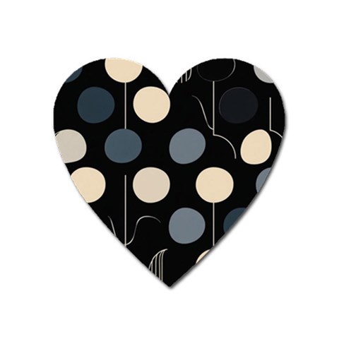 A Minimalist Pattern With Simple Lines And Shapes, Creating A Clean And Modern Aesthetic 03 Heart Magnet from ArtsNow.com Front