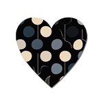 A Minimalist Pattern With Simple Lines And Shapes, Creating A Clean And Modern Aesthetic 03 Heart Magnet