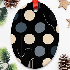 A Minimalist Pattern With Simple Lines And Shapes, Creating A Clean And Modern Aesthetic 03 Oval Ornament (Two Sides) from ArtsNow.com Front