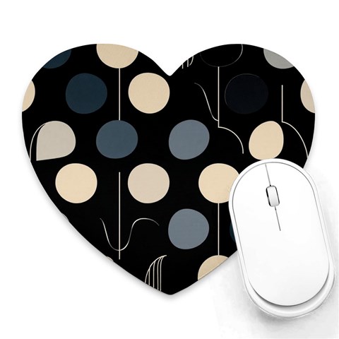 A Minimalist Pattern With Simple Lines And Shapes, Creating A Clean And Modern Aesthetic 03 Heart Mousepad from ArtsNow.com Front