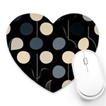 A Minimalist Pattern With Simple Lines And Shapes, Creating A Clean And Modern Aesthetic 03 Heart Mousepad