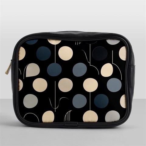 A Minimalist Pattern With Simple Lines And Shapes, Creating A Clean And Modern Aesthetic 03 Mini Toiletries Bag (One Side) from ArtsNow.com Front