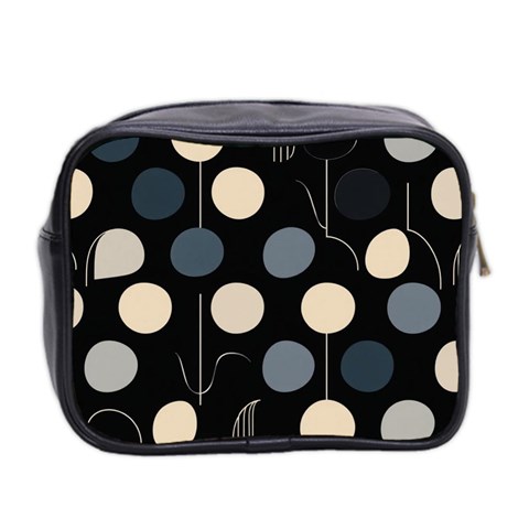 A Minimalist Pattern With Simple Lines And Shapes, Creating A Clean And Modern Aesthetic 03 Mini Toiletries Bag (Two Sides) from ArtsNow.com Back