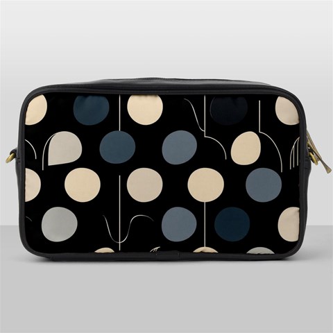 A Minimalist Pattern With Simple Lines And Shapes, Creating A Clean And Modern Aesthetic 03 Toiletries Bag (One Side) from ArtsNow.com Front