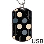 A Minimalist Pattern With Simple Lines And Shapes, Creating A Clean And Modern Aesthetic 03 Dog Tag USB Flash (One Side)