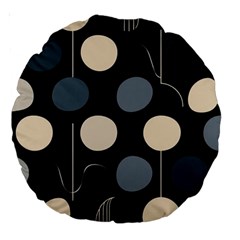 A Minimalist Pattern With Simple Lines And Shapes, Creating A Clean And Modern Aesthetic 03 Large 18  Premium Round Cushions from ArtsNow.com Front