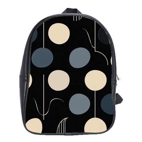 A Minimalist Pattern With Simple Lines And Shapes, Creating A Clean And Modern Aesthetic 03 School Bag (XL) from ArtsNow.com Front