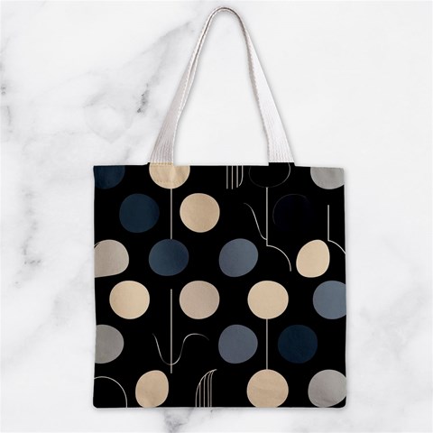 A Minimalist Pattern With Simple Lines And Shapes, Creating A Clean And Modern Aesthetic 03 Zipper Grocery Tote Bag from ArtsNow.com Back