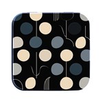 A Minimalist Pattern With Simple Lines And Shapes, Creating A Clean And Modern Aesthetic 03 Square Metal Box (Black)