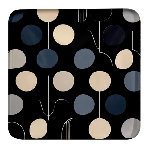 A Minimalist Pattern With Simple Lines And Shapes, Creating A Clean And Modern Aesthetic 03 Square Glass Fridge Magnet (4 pack) from ArtsNow.com Front