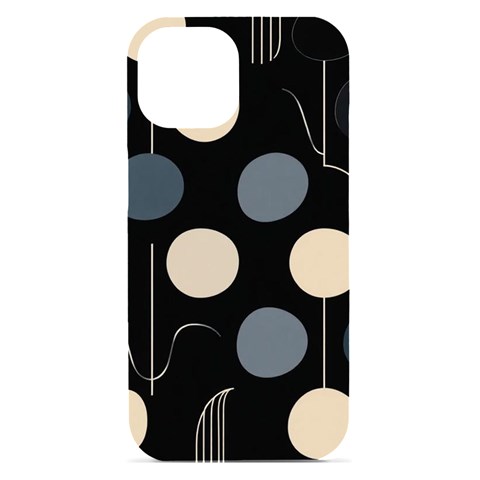 A Minimalist Pattern With Simple Lines And Shapes, Creating A Clean And Modern Aesthetic 03 iPhone 15 Black UV Print PC Hardshell Case from ArtsNow.com Front