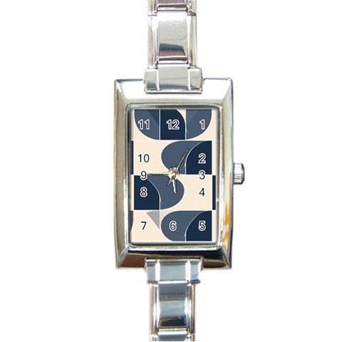 A Minimalist Pattern With Simple Lines And Shapes, Creating A Clean And Modern Aesthetic 04 Rectangle Italian Charm Watch from ArtsNow.com Front