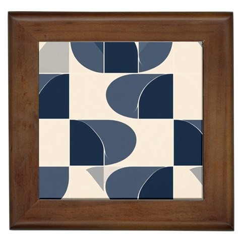 A Minimalist Pattern With Simple Lines And Shapes, Creating A Clean And Modern Aesthetic 04 Framed Tile from ArtsNow.com Front