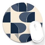 A Minimalist Pattern With Simple Lines And Shapes, Creating A Clean And Modern Aesthetic 04 Round Mousepad