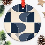 A Minimalist Pattern With Simple Lines And Shapes, Creating A Clean And Modern Aesthetic 04 Ornament (Round)