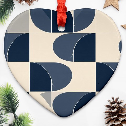 A Minimalist Pattern With Simple Lines And Shapes, Creating A Clean And Modern Aesthetic 04 Ornament (Heart) from ArtsNow.com Front