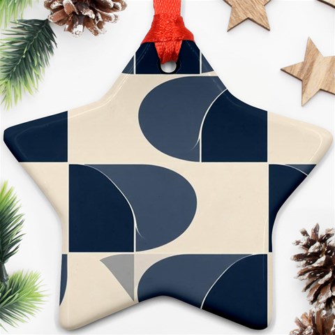 A Minimalist Pattern With Simple Lines And Shapes, Creating A Clean And Modern Aesthetic 04 Ornament (Star) from ArtsNow.com Front