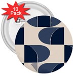 A Minimalist Pattern With Simple Lines And Shapes, Creating A Clean And Modern Aesthetic 04 3  Buttons (10 pack) 