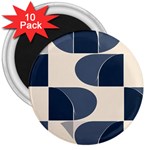 A Minimalist Pattern With Simple Lines And Shapes, Creating A Clean And Modern Aesthetic 04 3  Magnets (10 pack) 