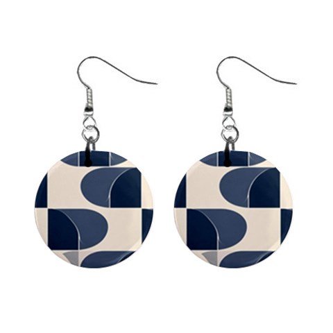 A Minimalist Pattern With Simple Lines And Shapes, Creating A Clean And Modern Aesthetic 04 Mini Button Earrings from ArtsNow.com Front