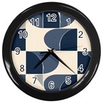 A Minimalist Pattern With Simple Lines And Shapes, Creating A Clean And Modern Aesthetic 04 Wall Clock (Black)